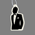 Paper Air Freshener W/ Tab - Man Wearing Tuxedo